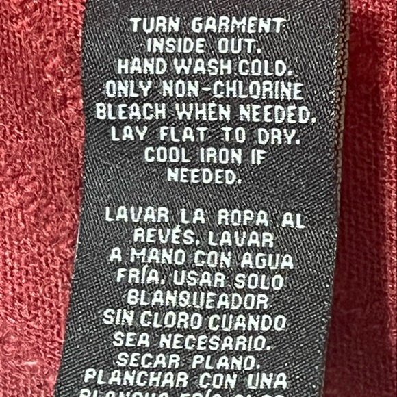 Sharagano long sleeve top with zipper detail in red, size M - Picture 10 of 11